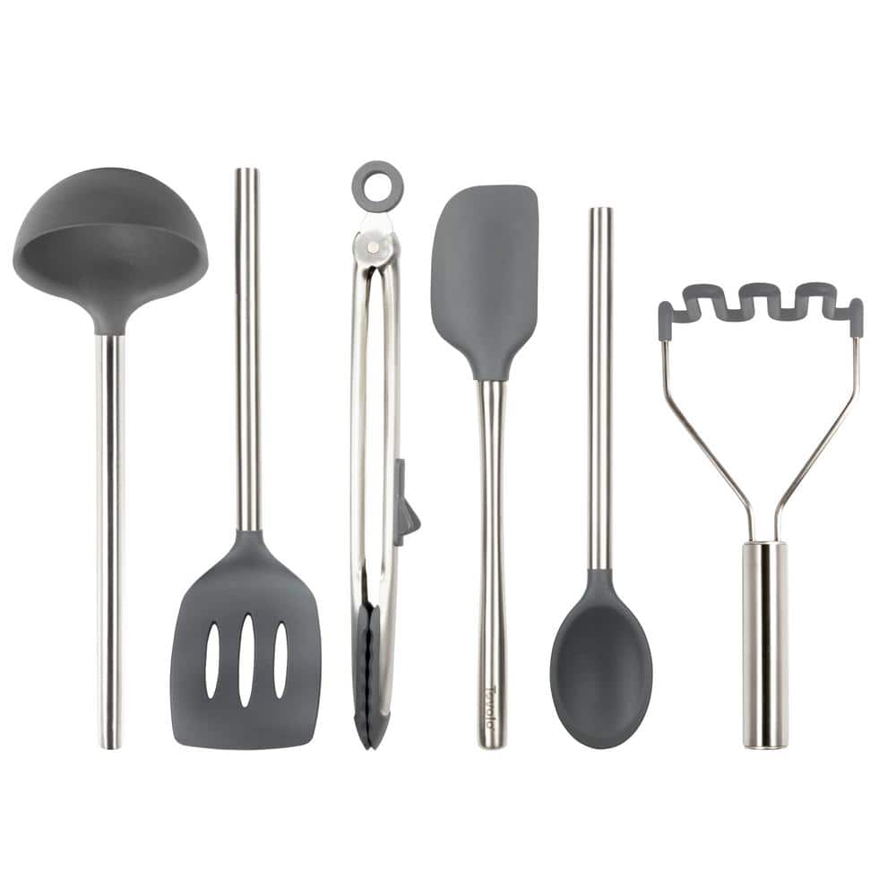 Silicone Charcoal Utensil for Meal Prep and Cooking (Set of 6)