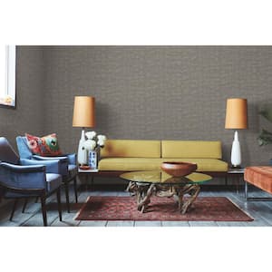 Brown and Grey Conservation Vinyl Wallpaper Matte, 26 in. x 30 ft.