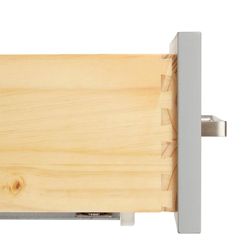 Cambridge 42'' Light Gray Wood Single Sink Vanity with Carrara Marble Top
