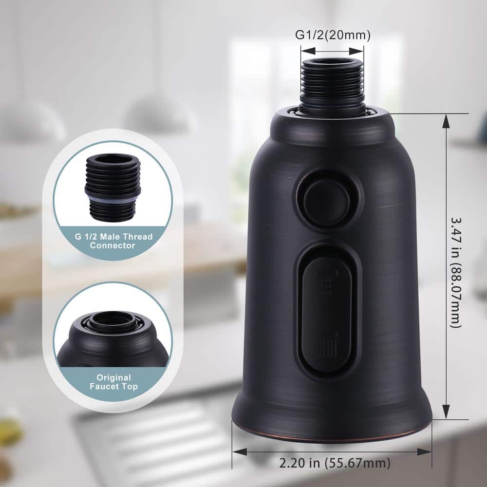 Oil Rubbed Bronze Kitchen Faucet Spray Head with 9 Adapters