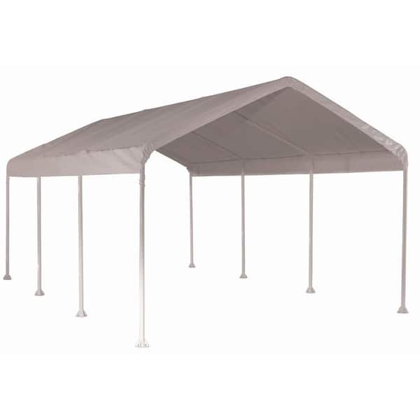 ShelterLogic 10 ft. W x 20 ft. D SuperMax Heavy-Duty, 8-Leg Canopy in White with Industrial-Grade, Slip-Fit Steel Frame
