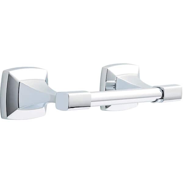 Delta Portwood Wall Mount Pivot Arm Toilet Paper Holder Bath Hardware Accessory in Polished Chrome