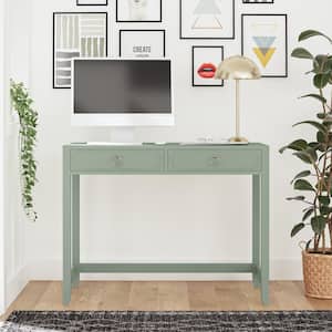 Her Majesty 2-drawer Writing Desk, Pale Green