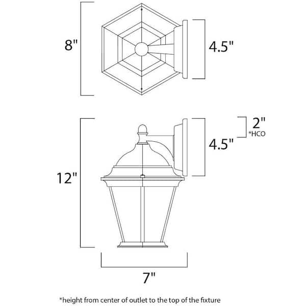 Builder Cast 1-Light Black Outdoor Wall Sconce