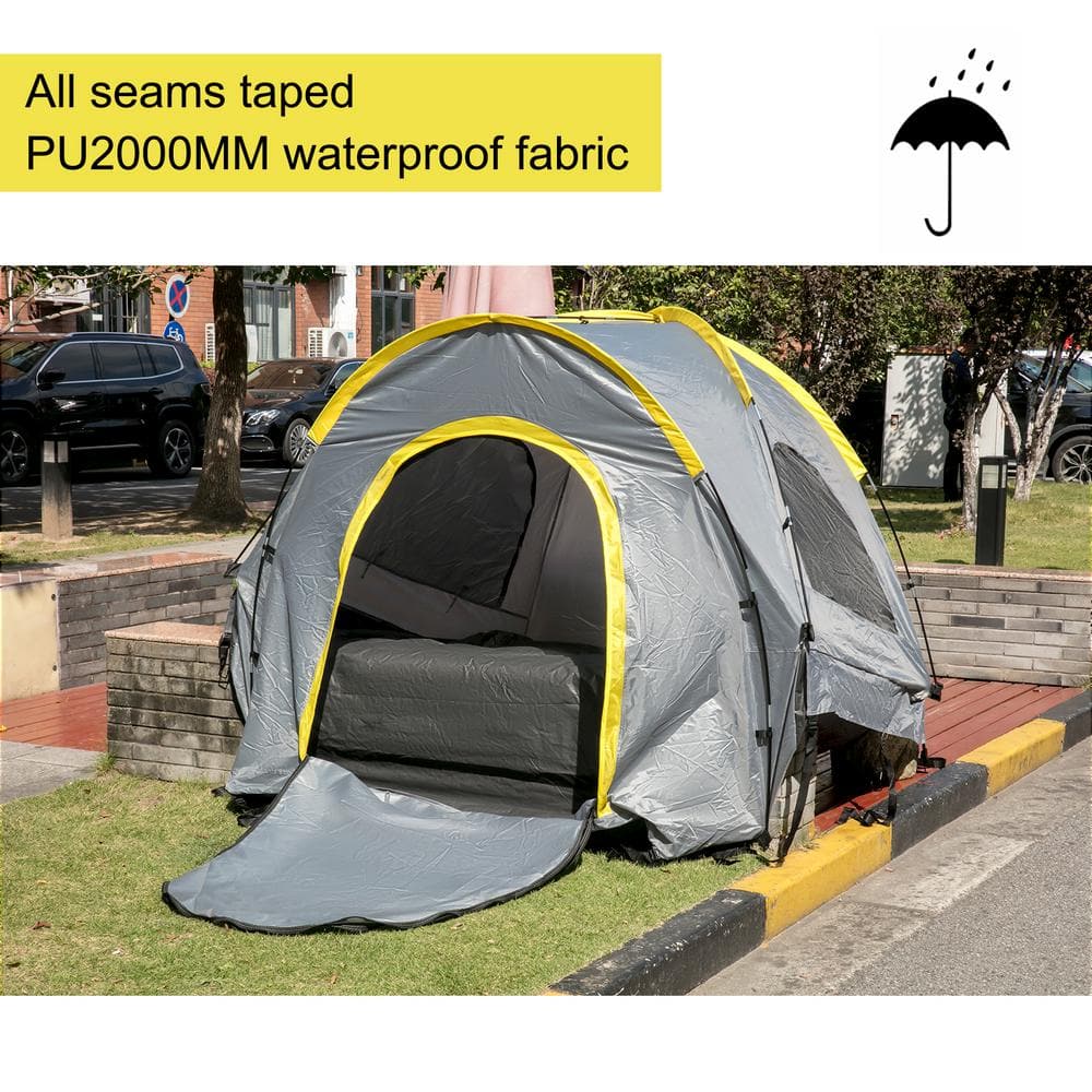 Gray 2-Person Waterproof Camping Tent with Carry Bag