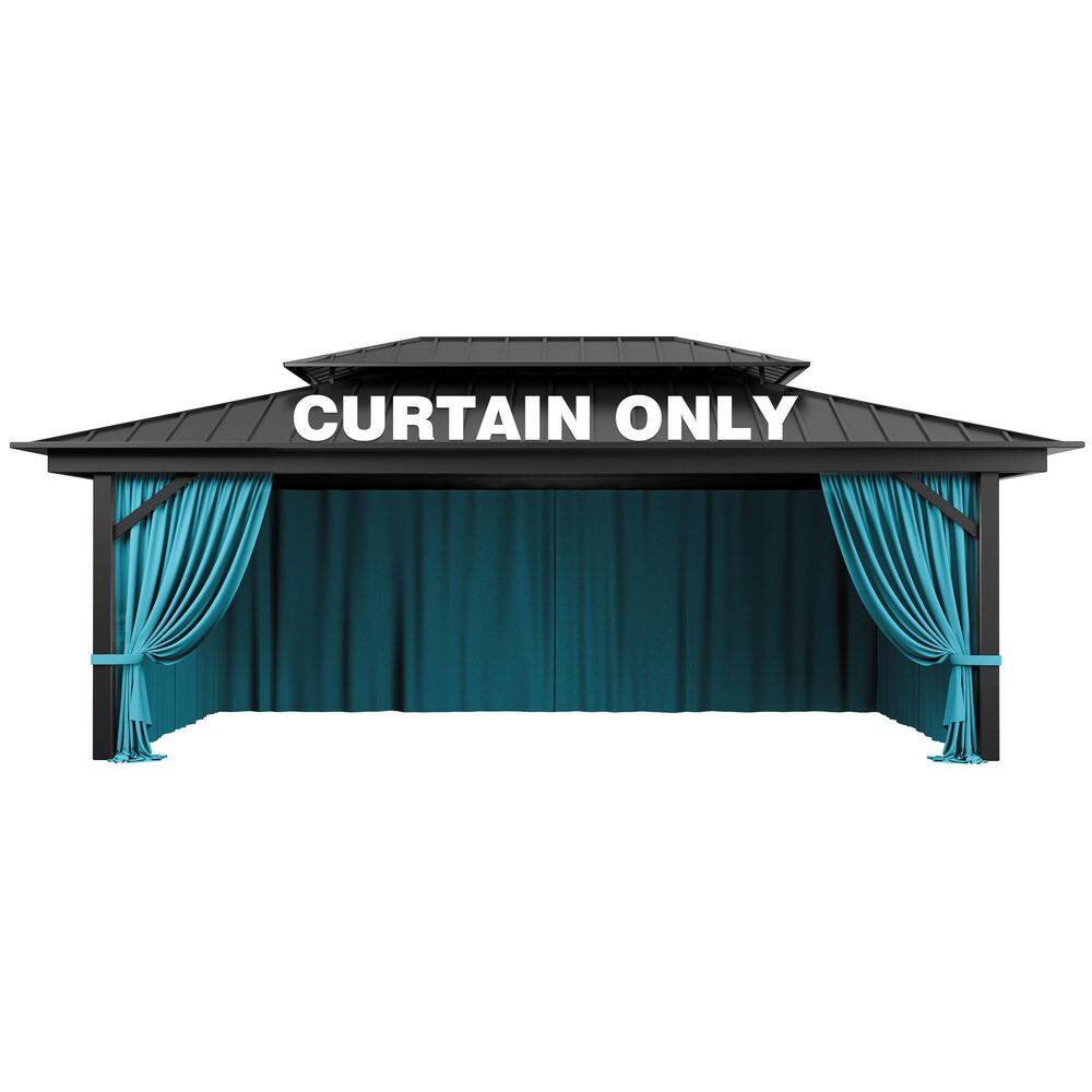 12 ft. x 20 ft. Universal Outdoor Privacy Curtains, Gazebo Curtain Replacement with Zipper Lake (4-Side Curtain Only) price history on PriceWatchPro