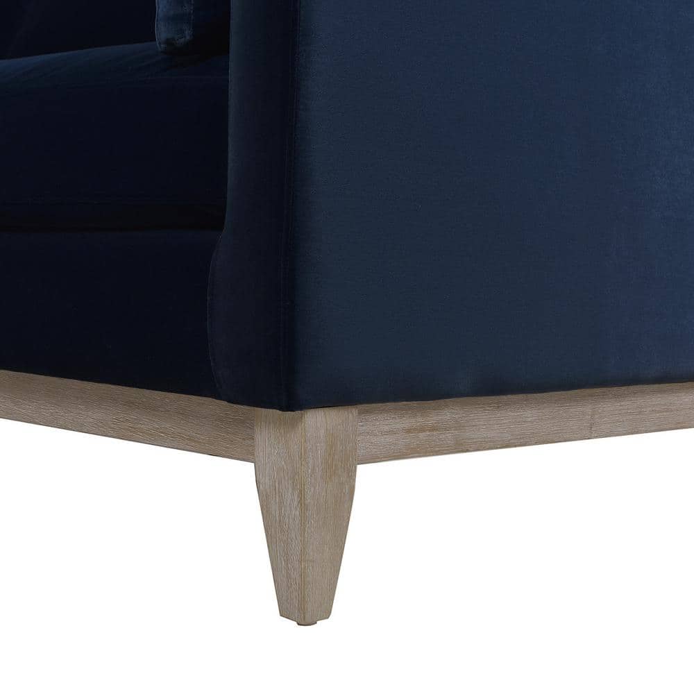 Knox 84" Lawson Track Arm Sofa in Dark Navy Blue Performance Velvet