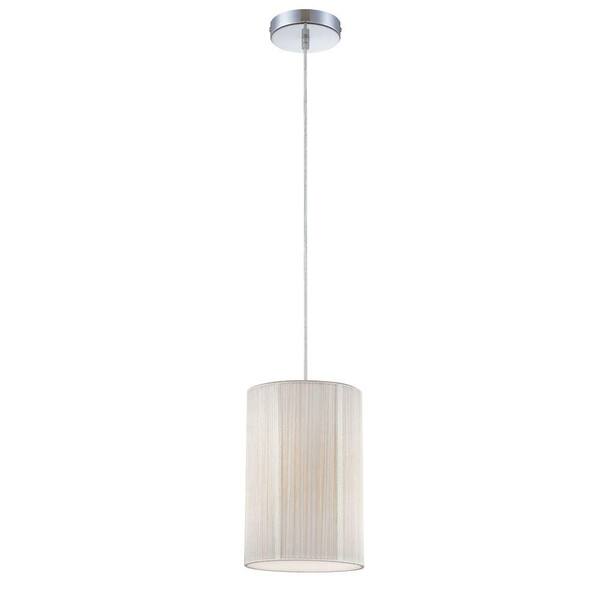 Eurofase Julian Collection 1-Light Chrome and White Large Pendant