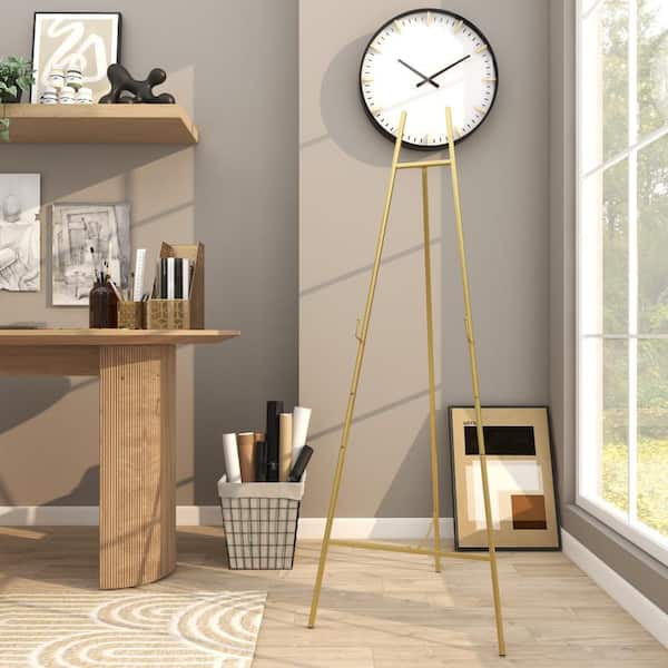 Litton Lane Gold Metal Tall Adjustable Minimalistic Display Stand