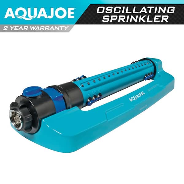 AQUA JOE 4500 sq. ft. Indestructible Metal Base Oscillating Sprinkler