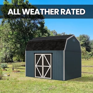 Professionally Installed All Weather High Wind 145 10 ft. W x 12 ft. Outdoor Wood Shed with Black Shingles (120 sq. ft.)