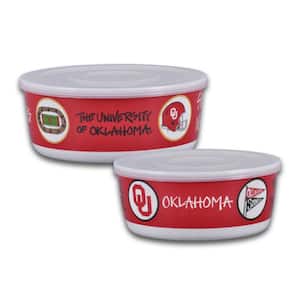 Oklahoma 7.5 in. 16 fl.oz Assorted Colors Melamine Serving Bowls Set of 2 with Lids