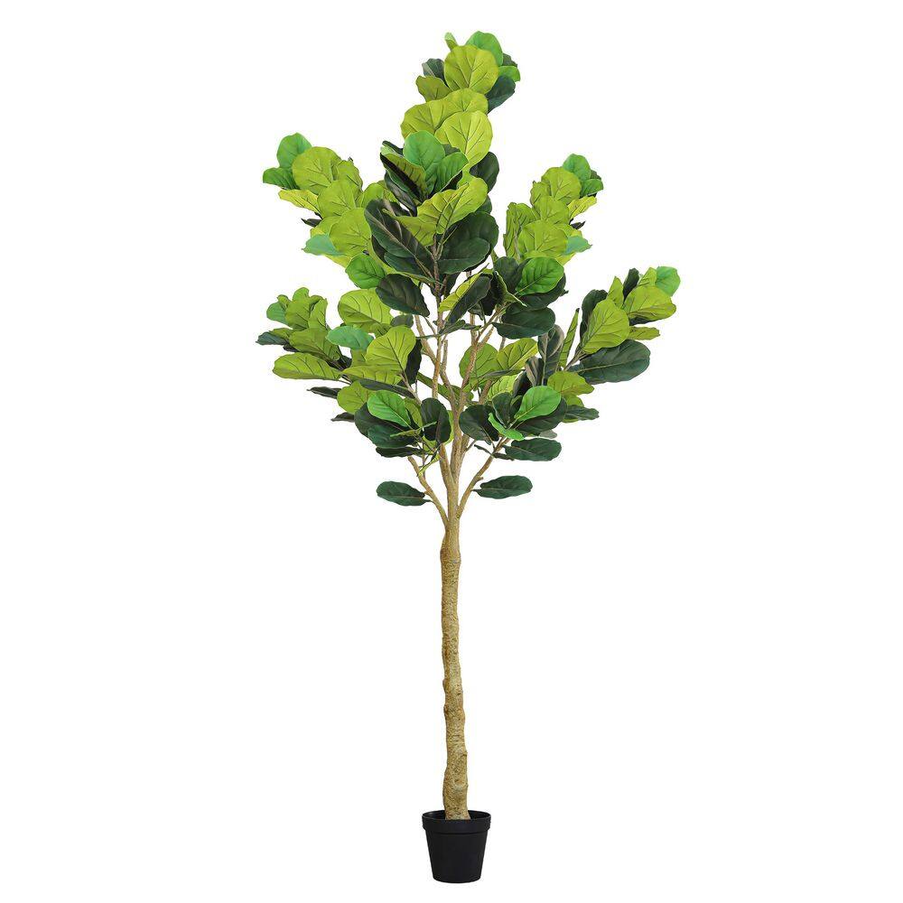 10 ft. Deluxe Real Touch Artificial Fiddle Leaf Fig Tree in Black Pot price history on PriceWatchPro