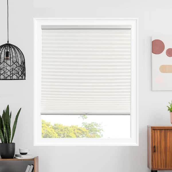 Chicology Cut-to-Size Montana Pearl Cordless Light Filtering Polyester Cellular Shades 67.5 in. W x 48 in. L