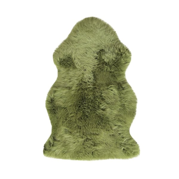Milan Lime 2 ft. x 3 ft. Shearling Single Sheepskin Area Rug
