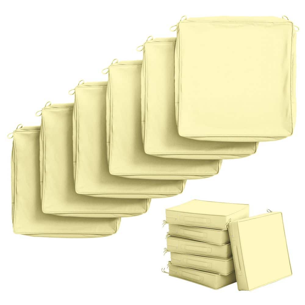 18.5 in. x 16 in. (6-Pack) Slipcover Repacement Outdoor Fade and Splash Resistant Couch Seat Cushion Cover Banana price history on PriceWatchPro