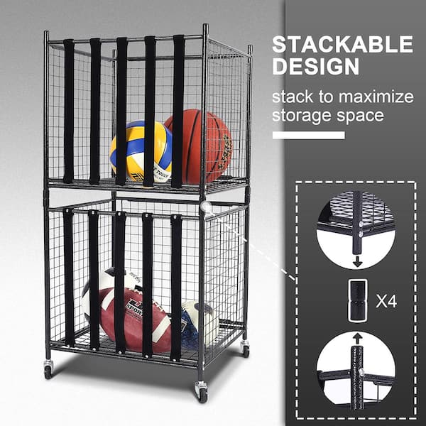 Basketball Storage Cage Cart