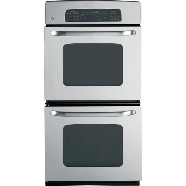 GE 27 in. Double Electric Wall Oven with Convection in Stainless Steel