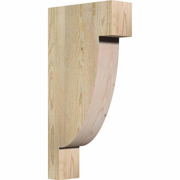 Ekena Millwork 4 in. x 12 in. x 24 in. Douglas Fir Alpine Rough Sawn Corbel