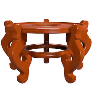 8.5 in. Rosewood Fishbowl Stand in Honey