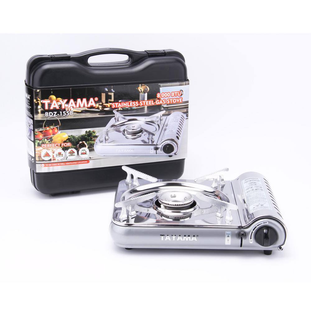 8000 BTU Stainless Steel Butane Gas Single Burner Stove