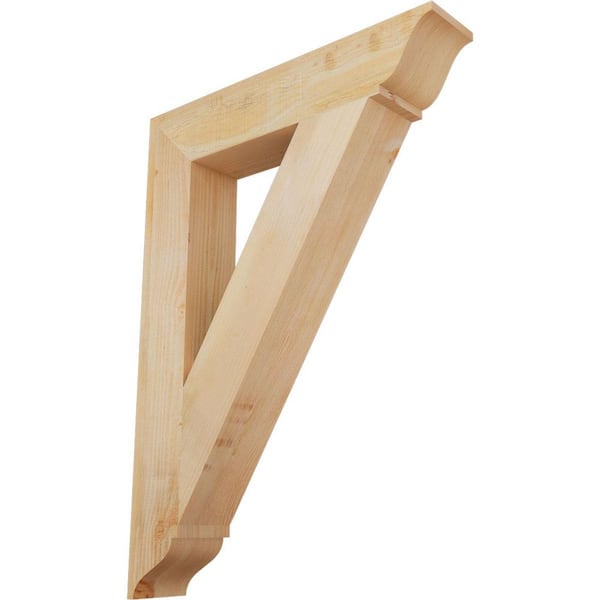 Ekena Millwork 6 in. x 44 in. x 32 in. Douglas Fir Traditional Rough Sawn Bracket