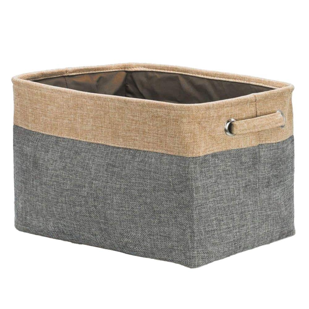 Storage Cubes - Big Collapsible Storage Bins with Dual Handles, Gray 15 in.