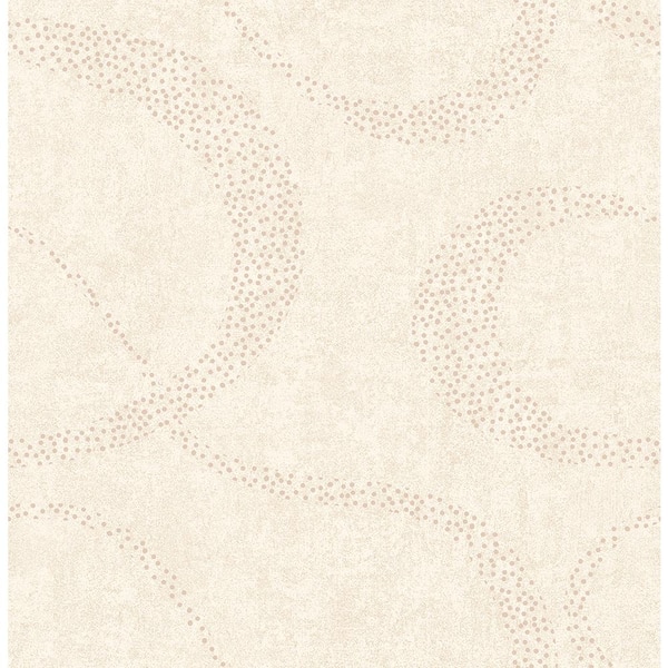 Brewster Swirl Cream Scroll Geometric Wallpaper Cream Wallpaper Sample