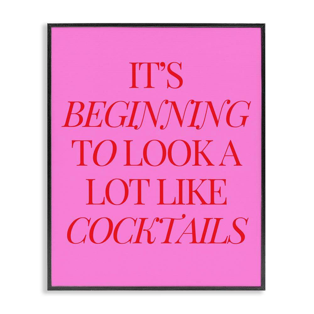 Beginning to Look Like Cocktails by House of Lulu Black Framed Food Giclee Art Print 30 in. x 24 in. price history on PriceWatchPro