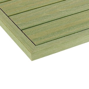 1/12 ft. x 1 ft. Quick Deck Composite Deck Tile Outside Corner Trim in Irish Green (2-Pieces/Box)