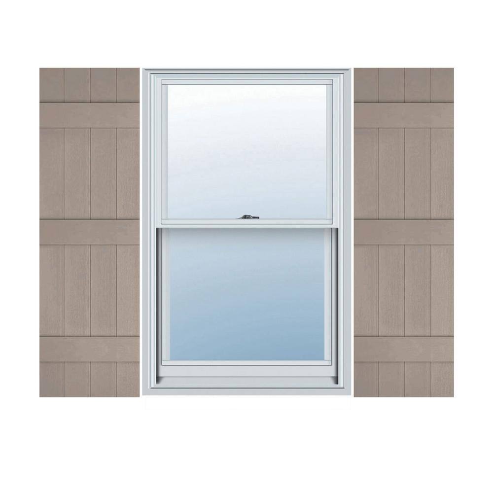 14 in. x 61 in. Lifetime Vinyl TailorMade Four Board Joined Board and Batten Shutters Pair Clay price history on PriceWatchPro