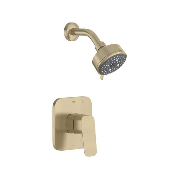 Cubeo 1-Handle Wall Mount Shower Trim Kit in Brushed Nickel (Valve Not Included)