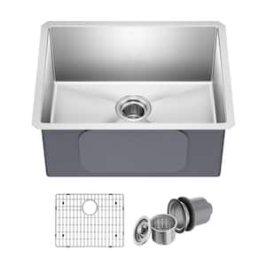 KRAUS Pax Zero-Radius 24in. 18 Gauge Undermount Single Bowl