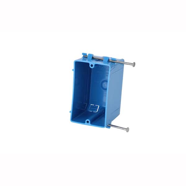 Carlon 1-Gang 18 cu. in. Blue PVC New Work Electrical Switch and Outlet Box  (Case of 100) B118A - The Home Depot