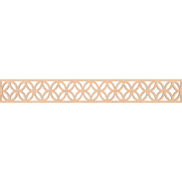 Crosby Fretwork 0.25 in. D x 46.5 in. W x 6 in. L Red Oak Wood Panel Moulding