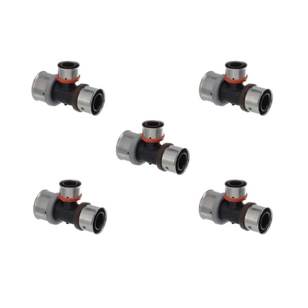 Viega PureFlow 1-1/2 in. x 1-1/4 in. x 1 in. Press Polymer Tee (5-pack)