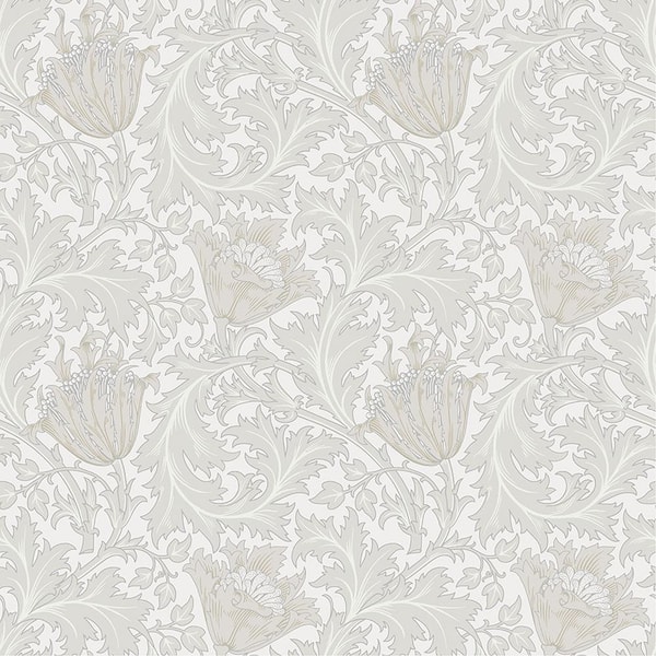A-Street Prints Anemone Floral Trail Grey Non-Pasted Non Woven Wallpaper