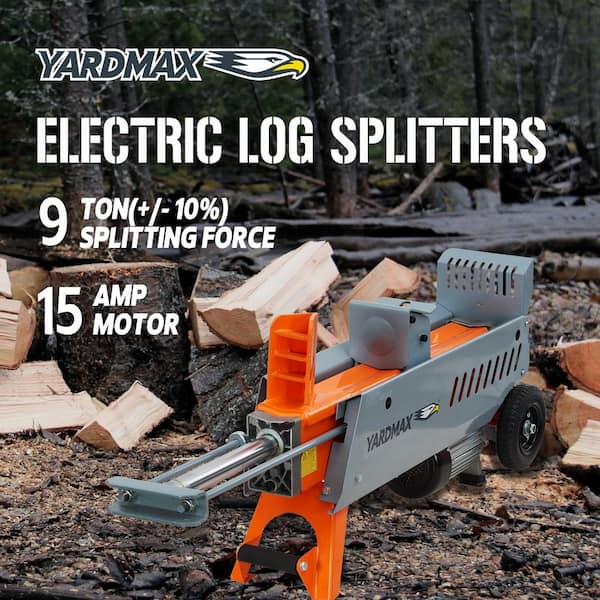 9-Ton 15 Amp Portable Electric Log Splitter