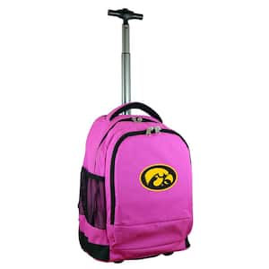 NCAA Iowa 19 in. Pink Wheeled Premium Backpack