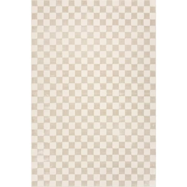 Checker Area Rug nuLOOM Alaiya Checkered Machine Washable Area Cream 5 ft. x 8 ft ...
