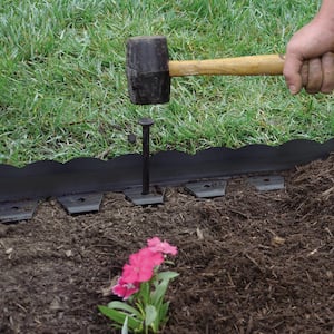 20 ft. x 2.25 in. Black Scalloped Polyethylene No-Dig Edging