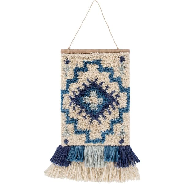 Carmen 17 in. x 23 in. Denim Wall Hanging