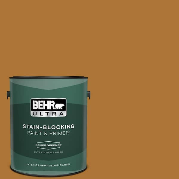 BEHR ULTRA 1 gal. #S-H-320 Enchanting Ginger Extra Durable Semi-Gloss Enamel Interior Paint & Primer