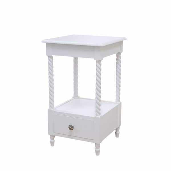Homecraft Furniture White Storage End Table