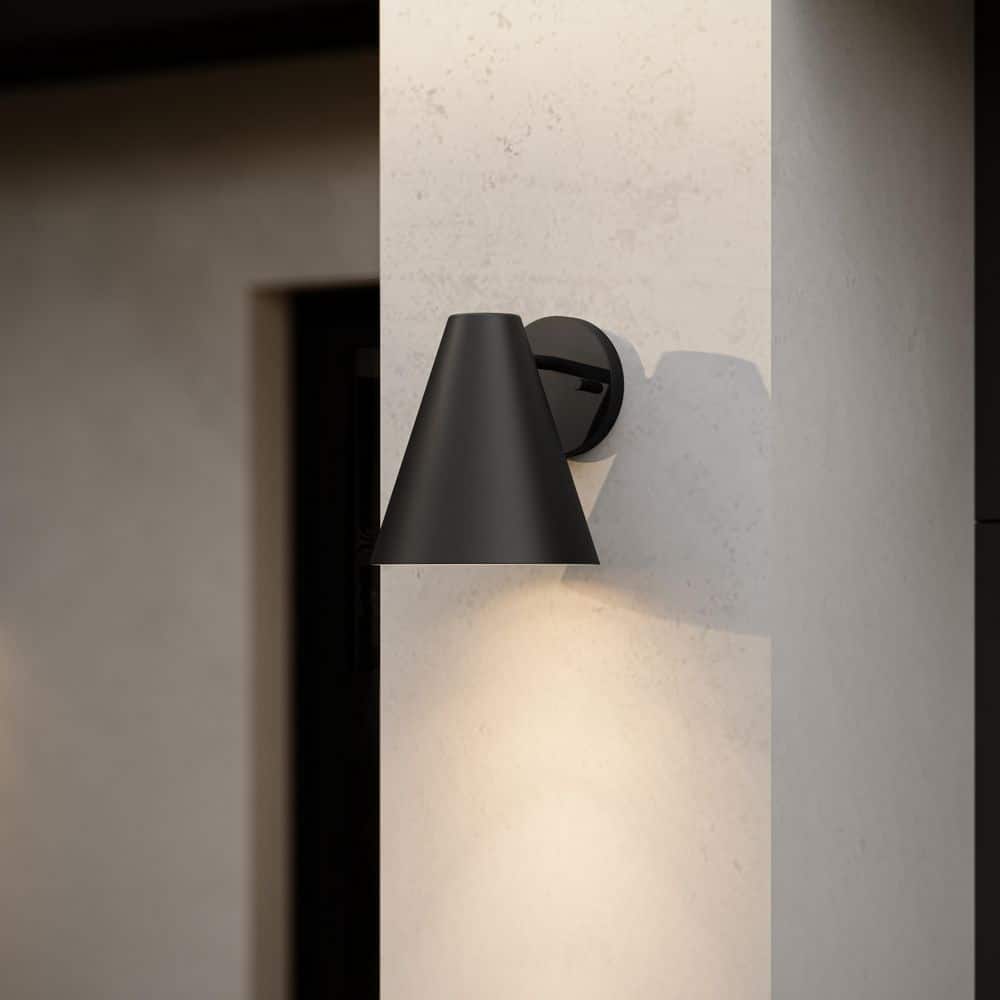 Mik 14 In. Matte Black 1-Light Hardwired Medium Outdoor Wall Light Hardwired DarkSky Approved price history on PriceWatchPro
