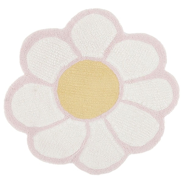 SAFAVIEH Vermont Ivory/Light Pink 4 ft. x 4 ft. Machine
