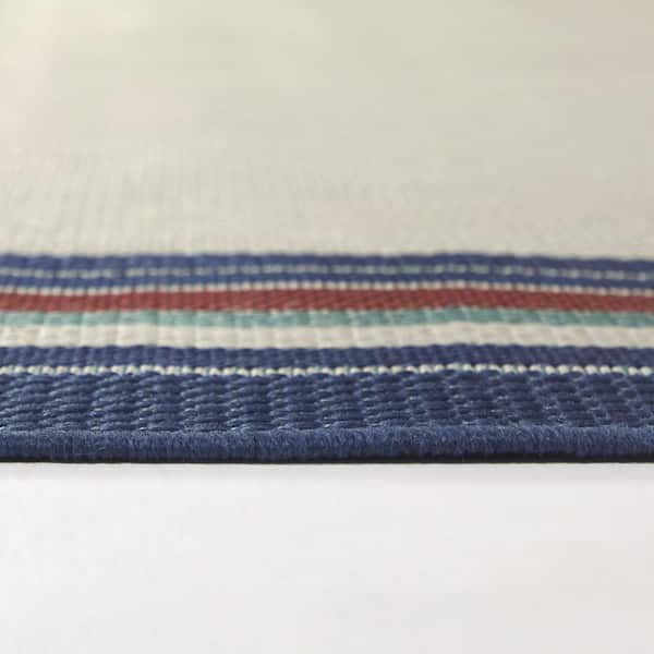 Hampton Bay Multi-Colored 5 ft. x 7 ft. Striped Border