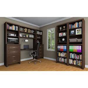 Impressions 19.65 in. D x 148 in. W x 83 in. H Chocolate Office Laminate Kit