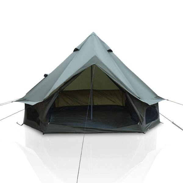 Aionor 9.8 ft 4-Season Bell Tent Waterproof Oxford Glamping Yurt
