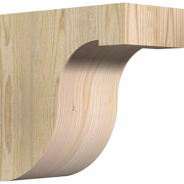 Ekena Millwork 6 in. x 12 in. x 12 in. Douglas Fir Del Monte Rough Sawn Corbel